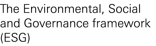 The Environmental, Social and Governance framework (ESG) 