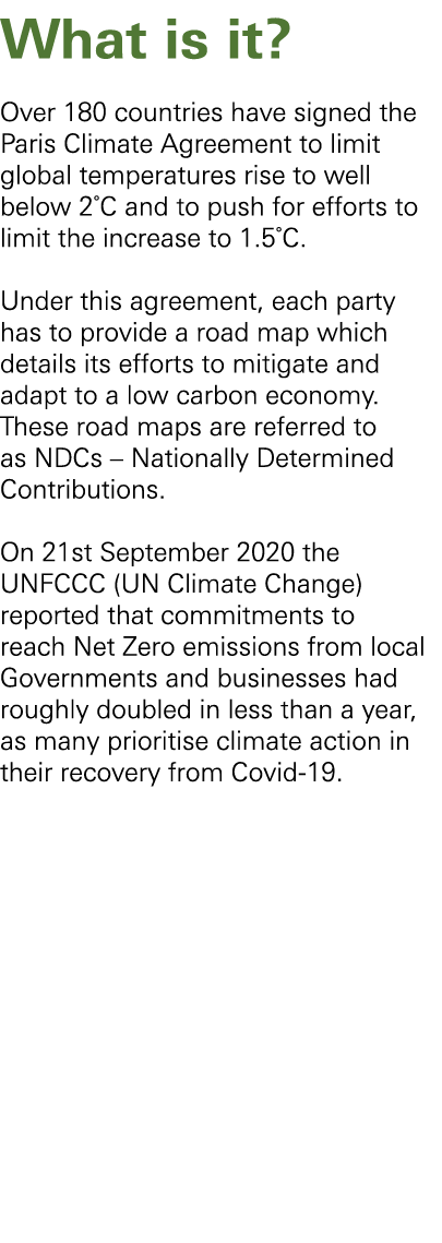 What is it? Over 180 countries have signed the Paris Climate Agreement to limit global temperatures rise to well bel...