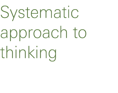 Systematic approach to thinking 